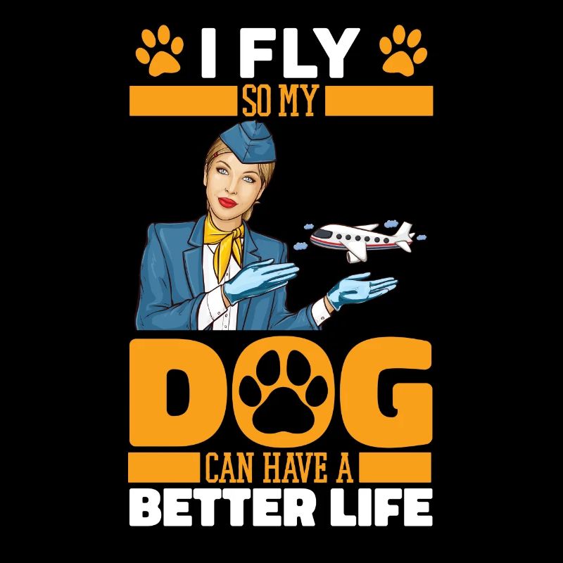 Flight attendant stewardess dog