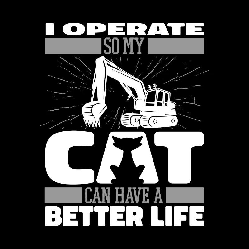 Baggerfahrer Katze