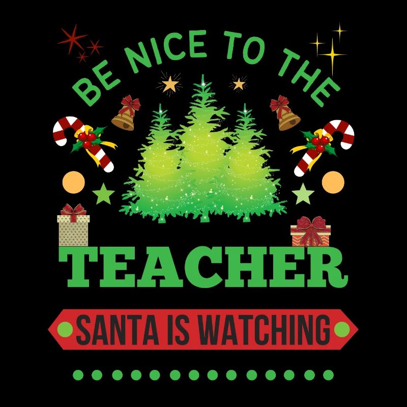 Soyez gentil avec l’enseignant que le Père Noël regarde