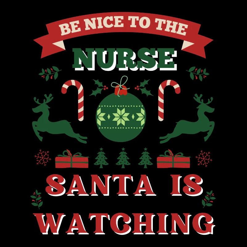 Sei nett zu der Krankenschwester, die der Weihnachtsmann beobachtet