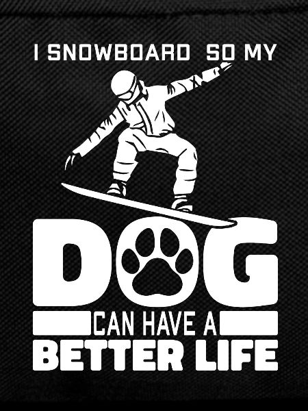 Snowboard Snowboarder Dog