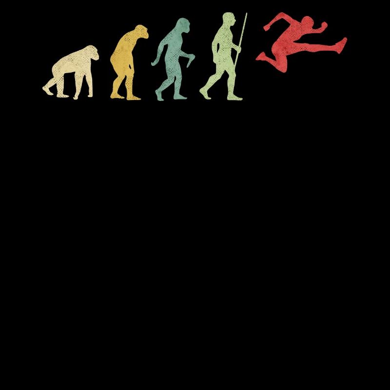 Hurdles Man Running Evolution