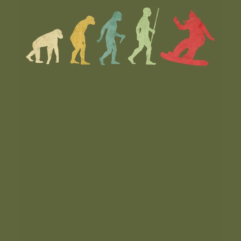 Snowboard Woman Evolution