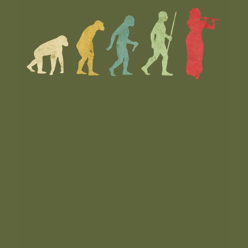 Flute Playing Woman Evolution