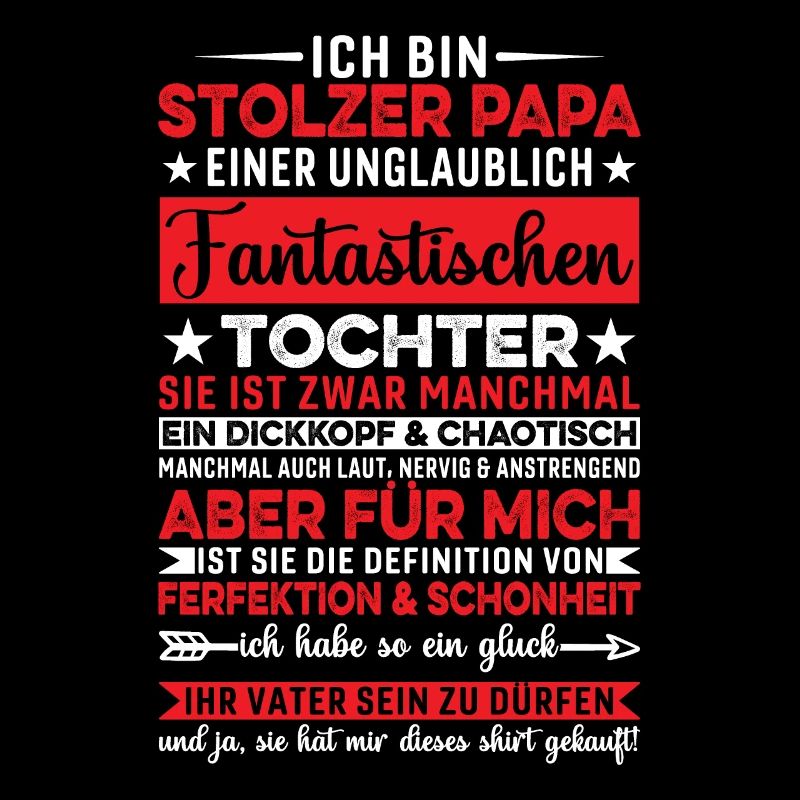 Ich Bin Stolzer Papa Vater Tochter Eltern