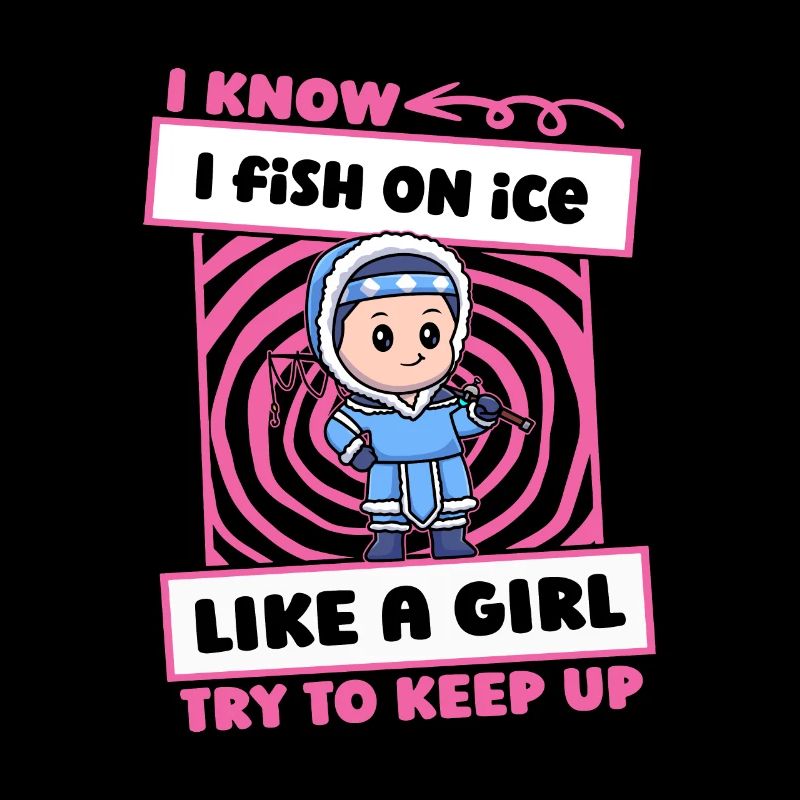 Eisfischen Eisangeln Mädchen