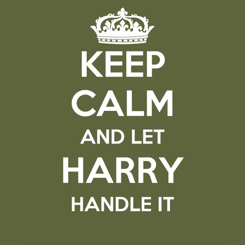 Keep Calm Handle It - Prénom Nom Funny Harry