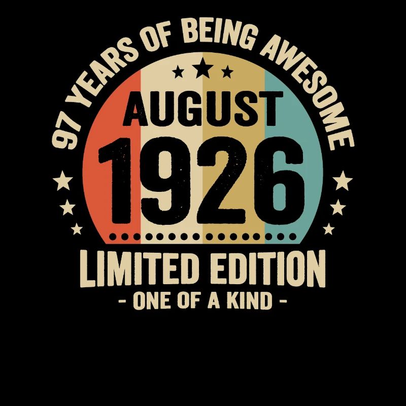 August 1926 97 Years Anniversary Vintage Gift