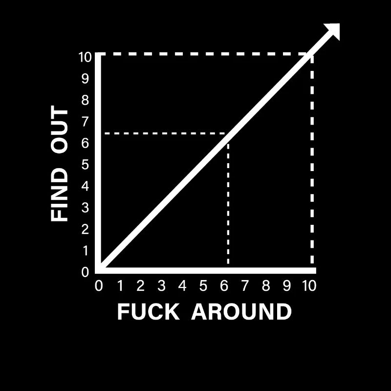 Fuck Around And Find Out Funny Graph Chart Joke
