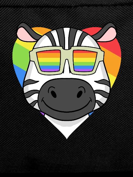 Rainbow - Zebra with glasses