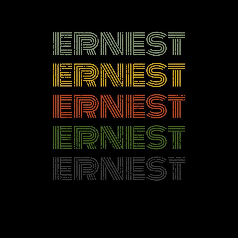 70s Retro Name Vintage Personalized Ernest