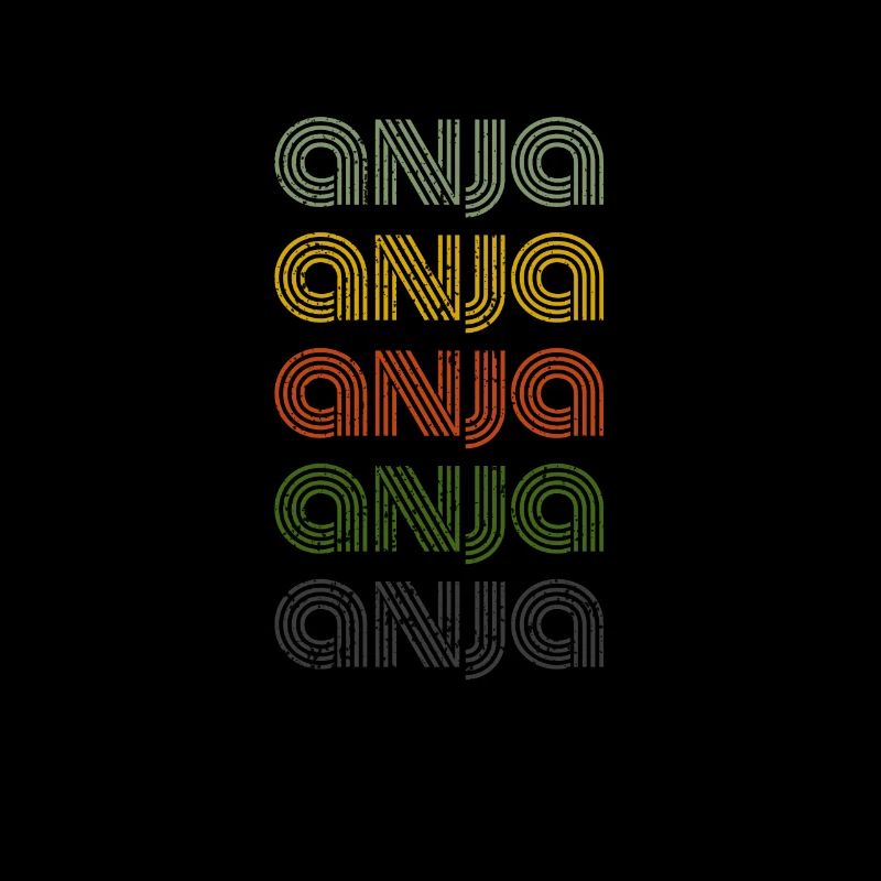 70s Retro Name Vintage Personalizing Anja