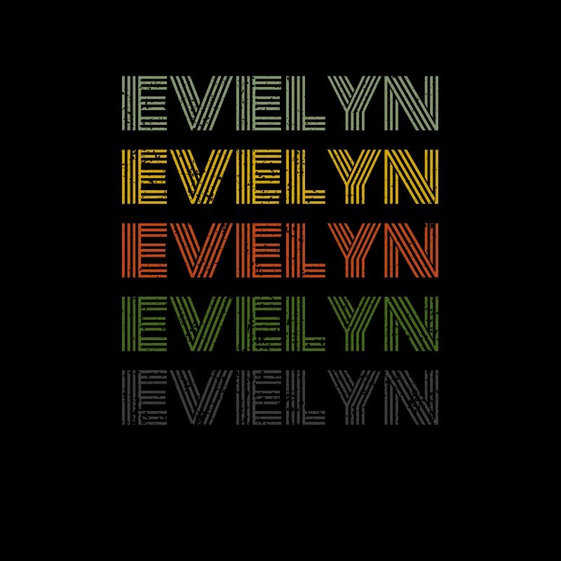 70s Retro Name Vintage Personalized Evelyn
