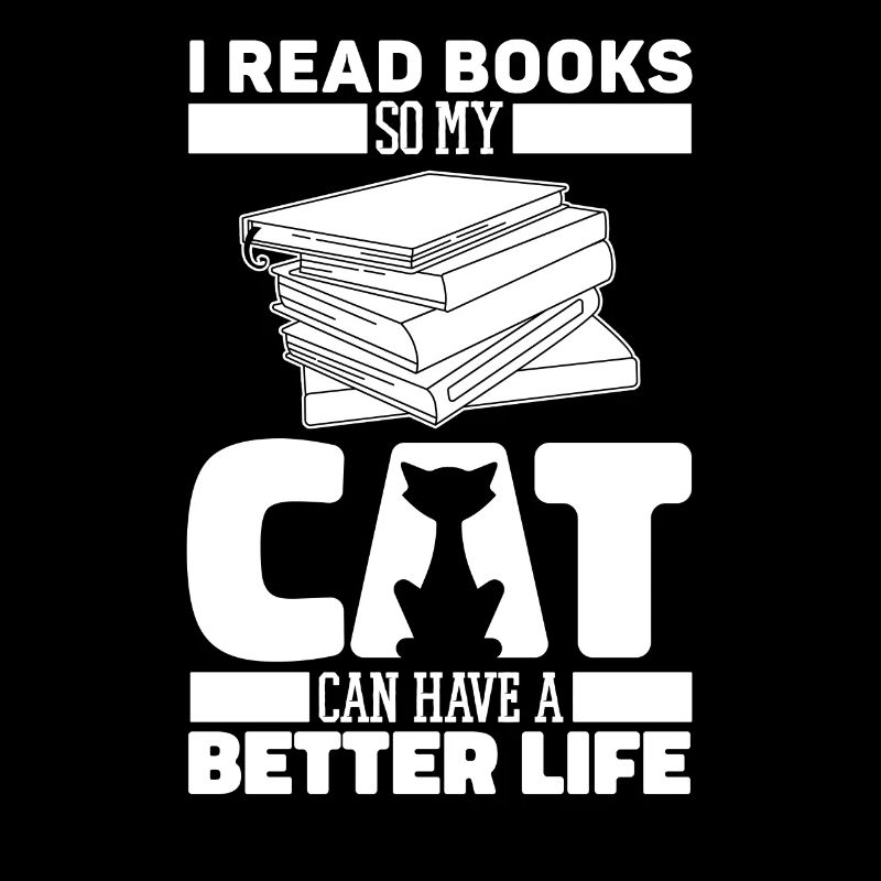 Buch Leseratte Bücherwurm Katze