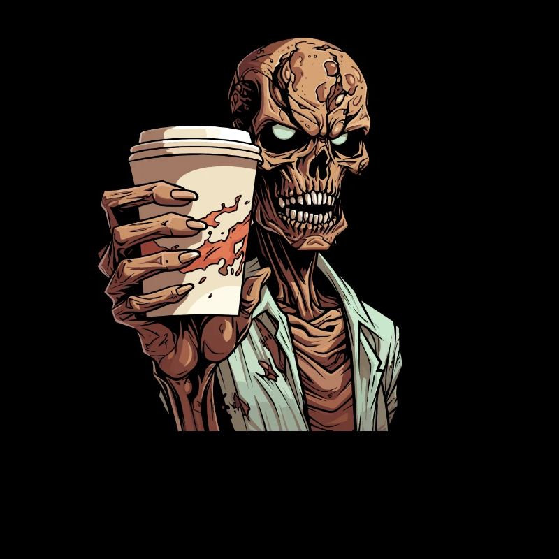 Kaffee Cafe Halloween Zombie Hand