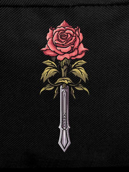 Rote Rose Goth Schwert