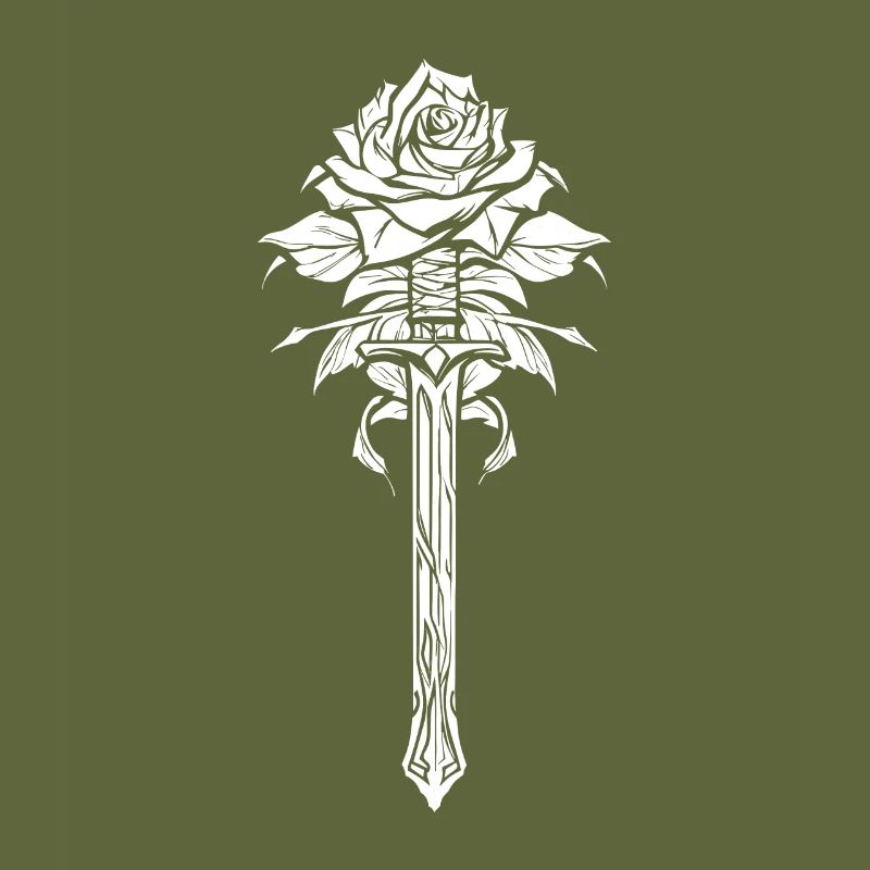 Red Rose Goth Sword