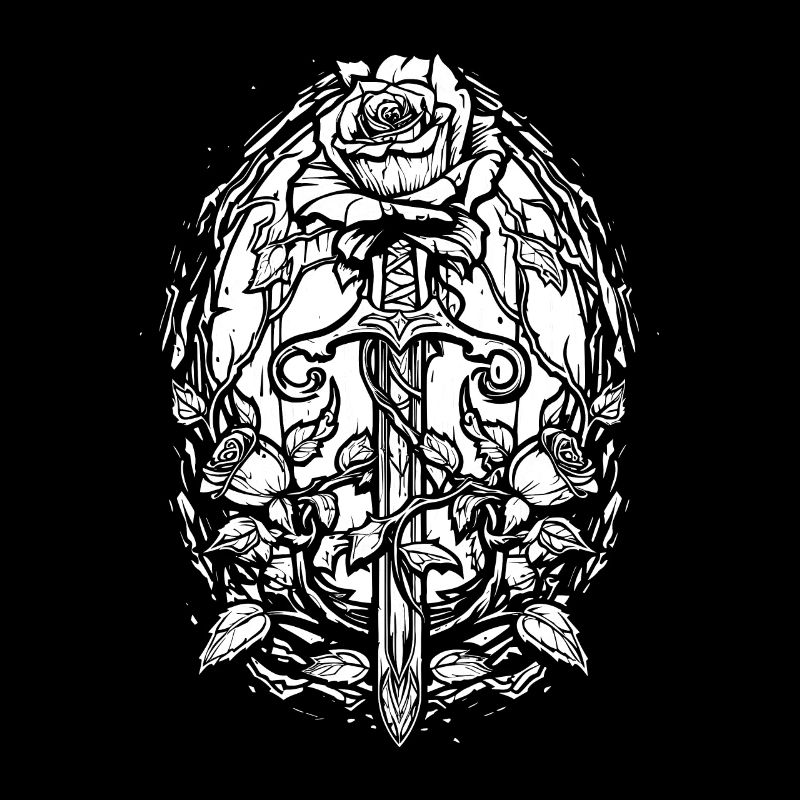 Red Rose Goth Sword