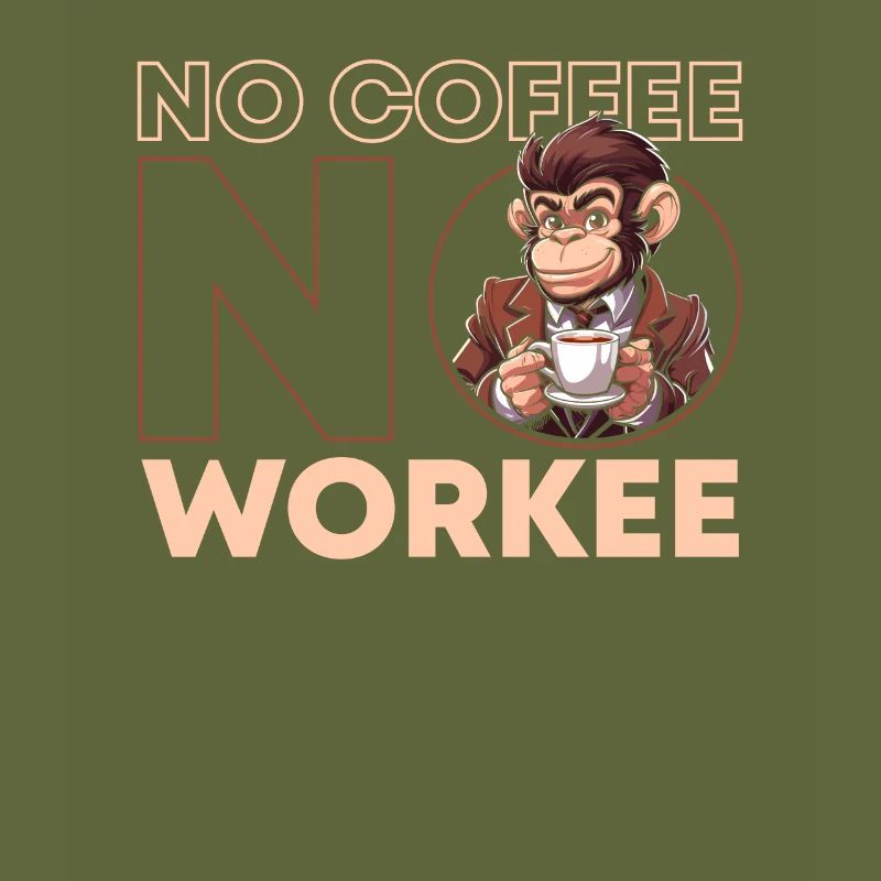 Café Café Singe Pas De Café Pas de Workee