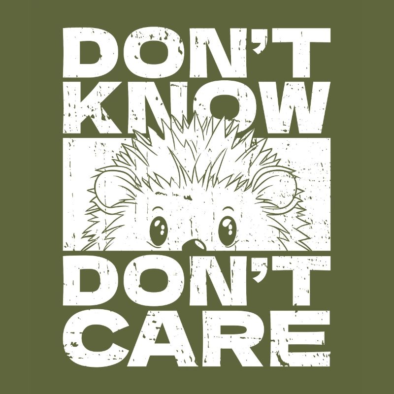 Hedgehog Funny Dont Know Don't Care