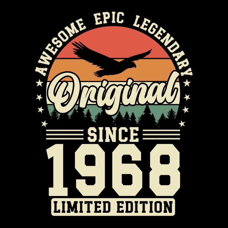 Creative Vintage 1968 Vintage rétro Design