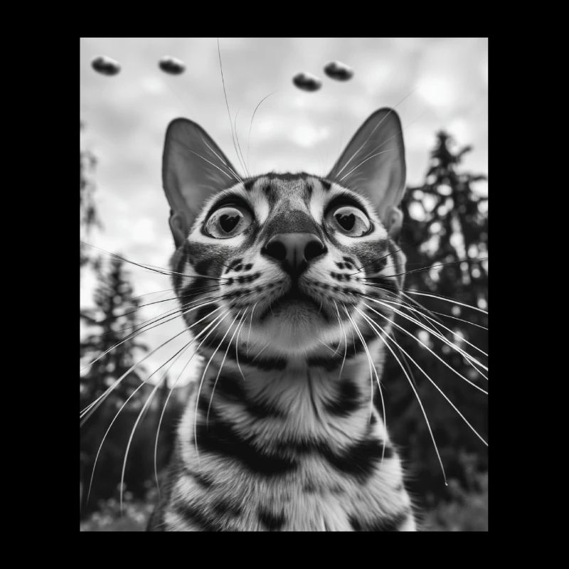 Cat - Alien Selfie Bengal UFO