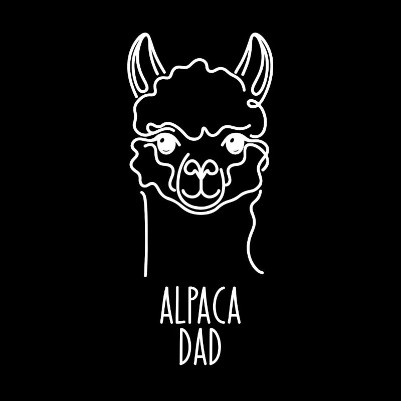Line Art Dad Men - Alpaca
