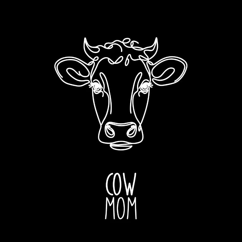 Line Art Best Mom - Cow