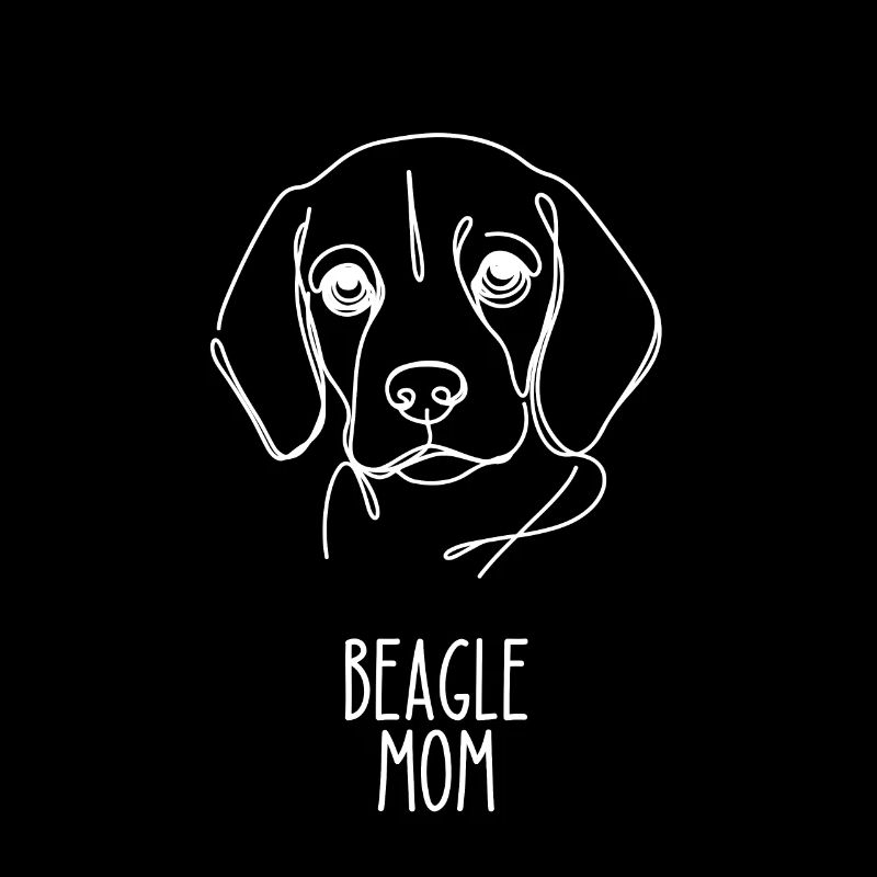 Maman au trait - Beagle