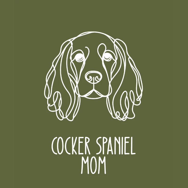 Line Art Mom - Cocker Spaniel
