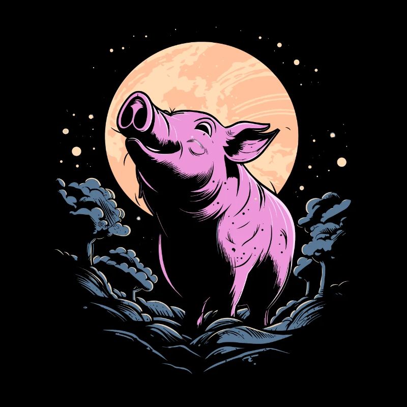 Pig Pig Farmer Moon Howling