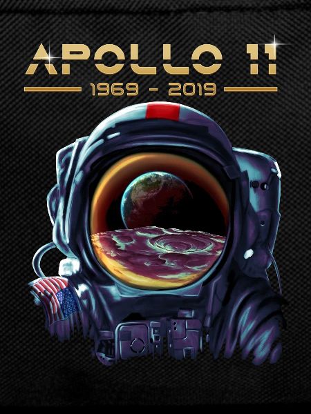 Apollo 11-Astronaut mit Erdreflexionsmond