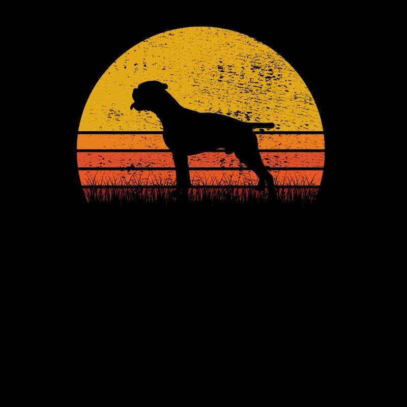 Boxer Sunset Retro Hundehalter Hund Liebe Geschenk