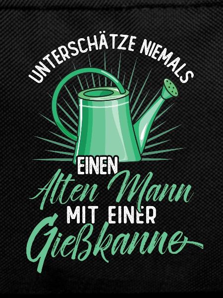 Alter Mann mit einer Gießkanne