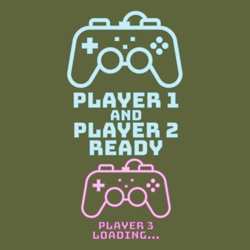 Player 1 2 Gamer Naissance Bébé console cadeau
