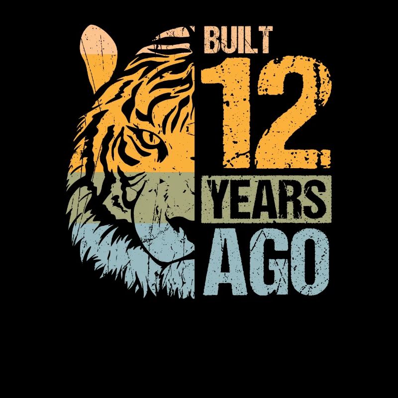 12. Geburtstag Tiger Katze Tiere Löwe Geschenk