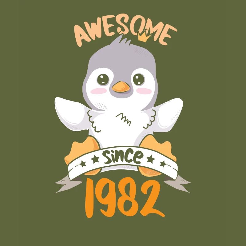 Geburtstag 1982 82 Pinguin Pinguine Geschenk