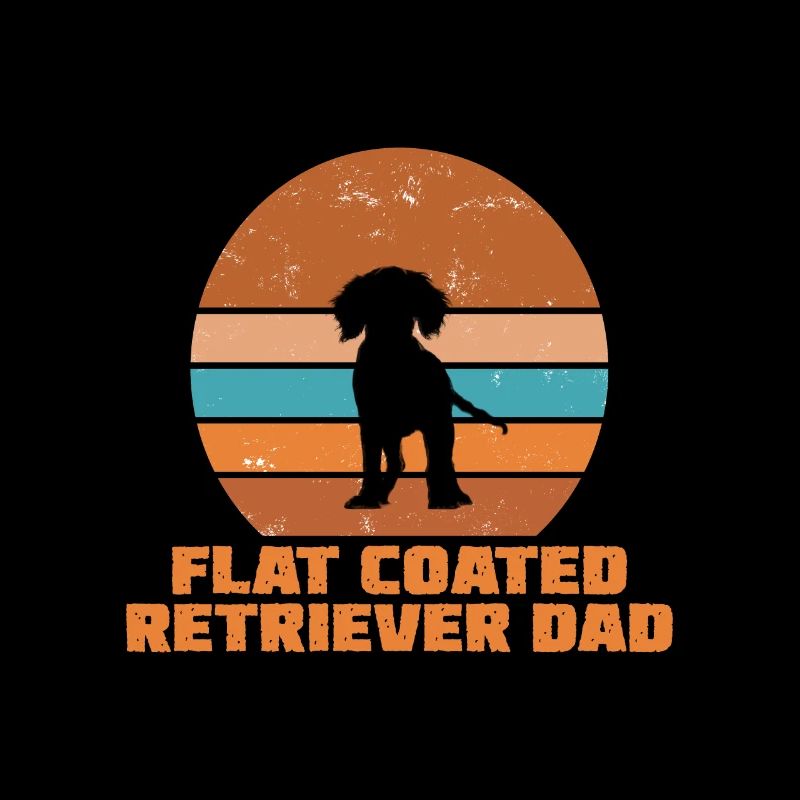Flat Coated Retriever Dad Papa