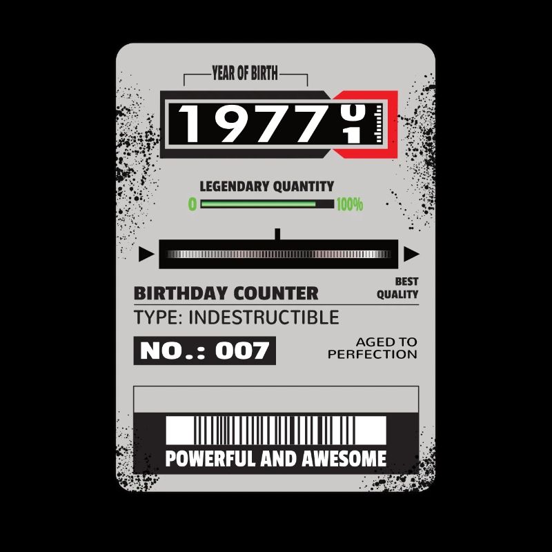 Three-phase meter birthday 1977 gift