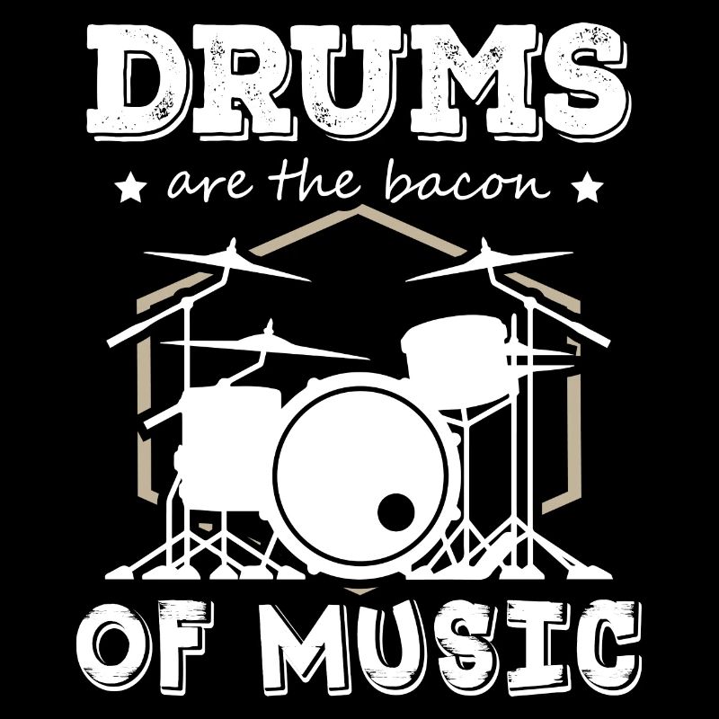 Les tambours sont le bacon du batteur de musique