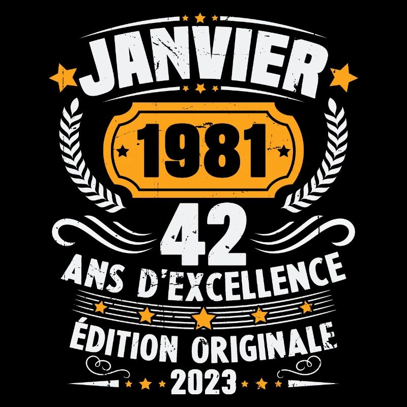 Cadeau D'anniversaire 42 Ans Janvier 1981 Vintage