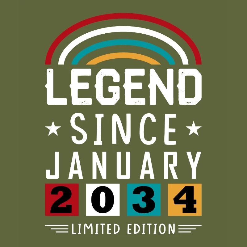 2034 Legend Since Geburtstag Geschenk Januar