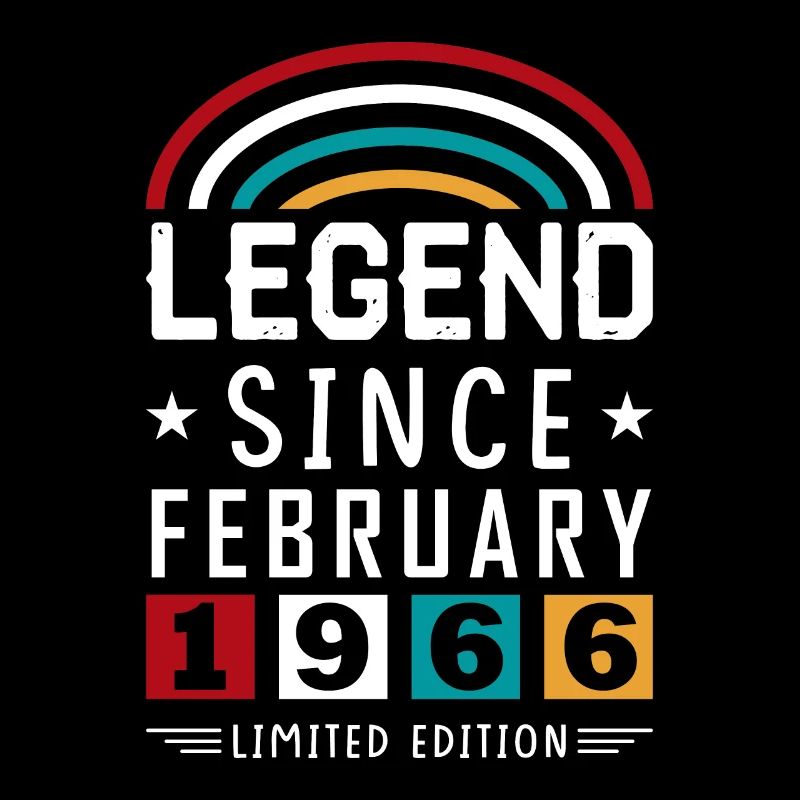 1966 Legend Since Birthday Gift Février
