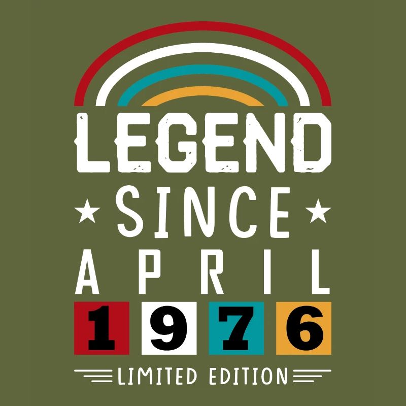 1976 Legend Since Geburtstag Geschenk April