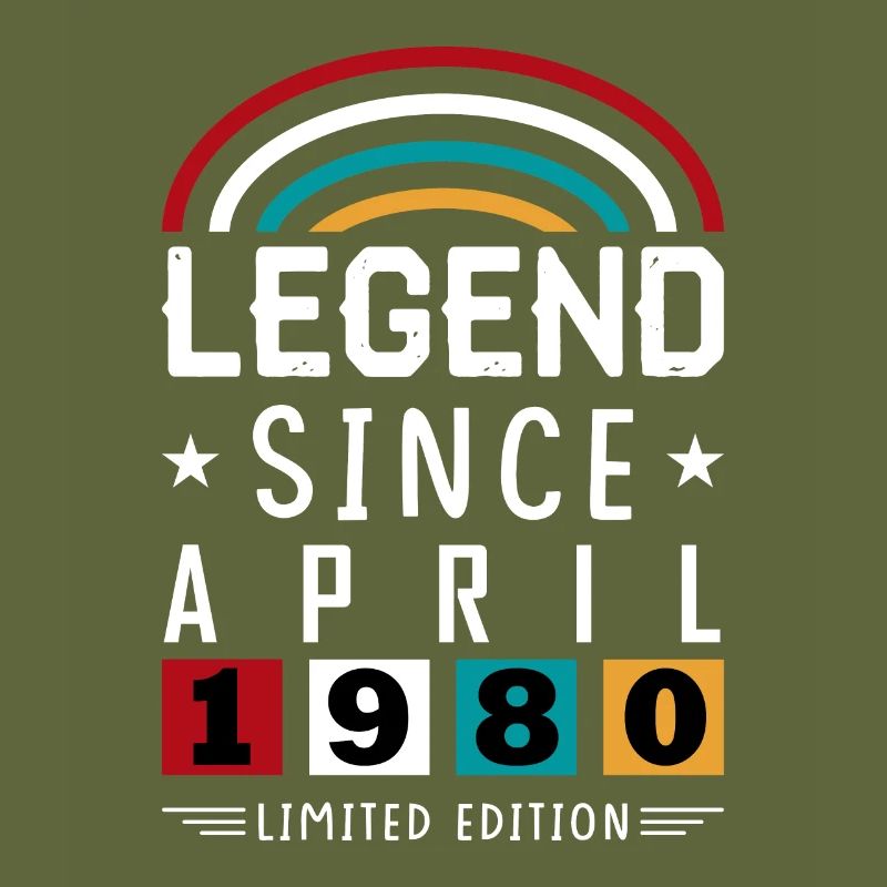 1980 Legend Since Geburtstag Geschenk April