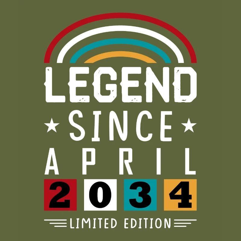 2034 Legend Since Geburtstag Geschenk April