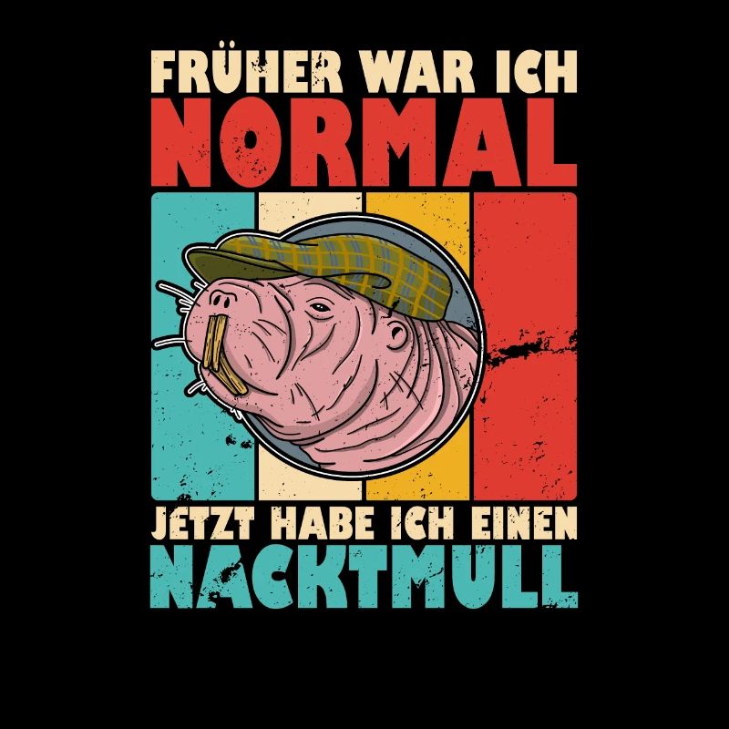 Nacktmull Ratten Nagetier Tier Spruch Geschenk