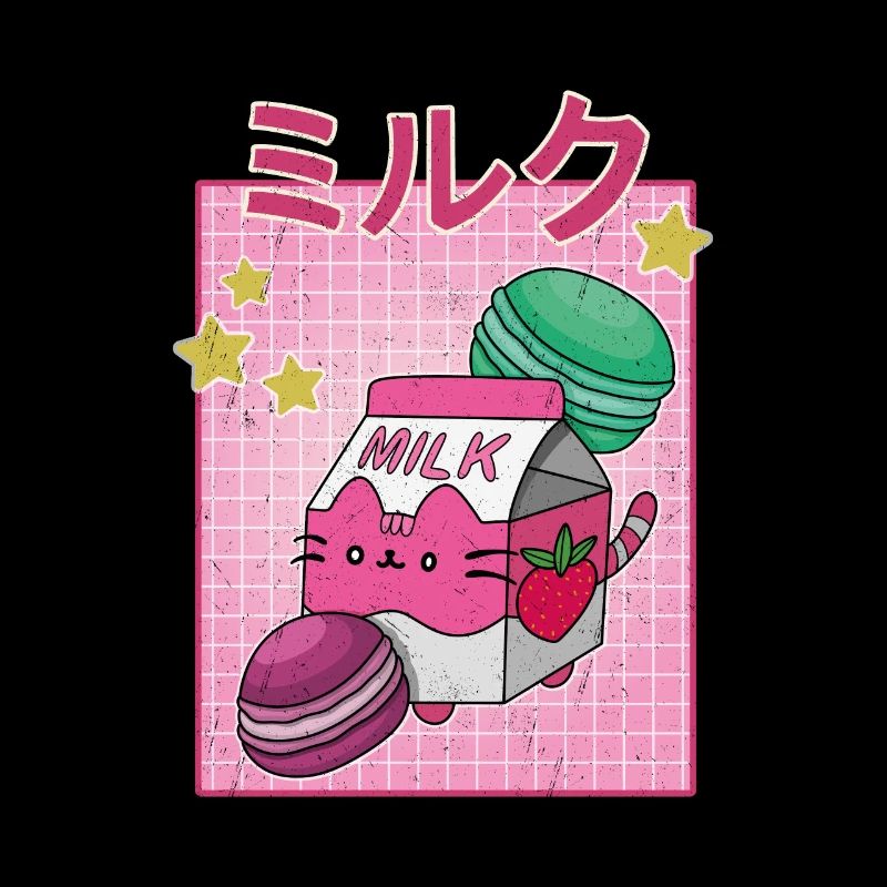 Kawaii Macaroons Milkshake Japana Strawberry