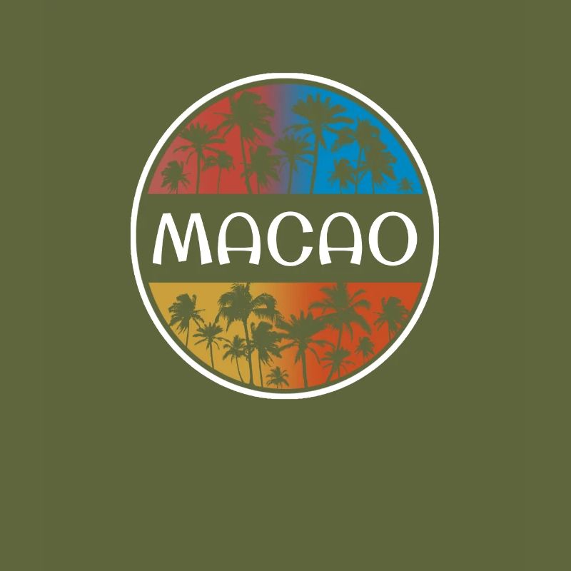 Macao Vacances élégantes Souvenir Palmier