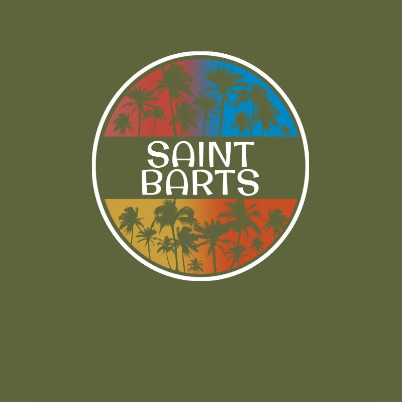 Saint Barth Vacances élégantes Souvenir Palmier